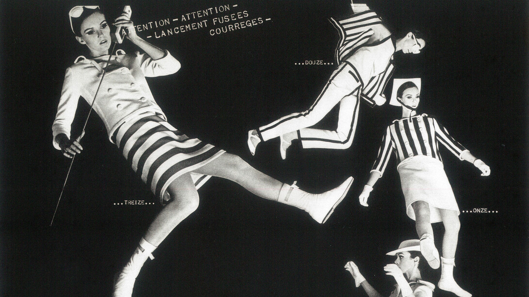 Peter Knapp, Collection Courrèges haute couture printemps-été 1965 (detail). Elle n°1002, march 1965. Courtesy of Fondation Marguerite et Aimé Maeght