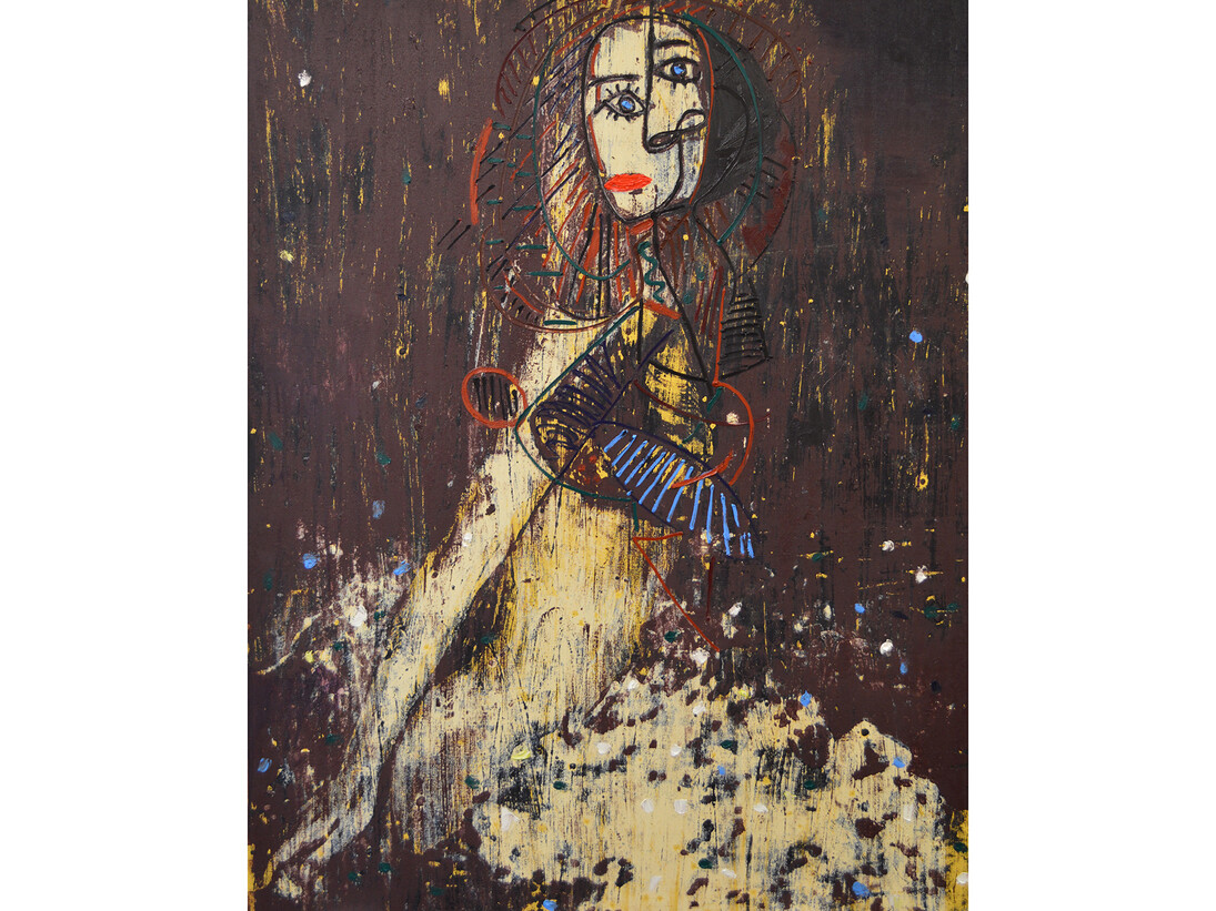Enoc Perez, Untitled (Instagram), 2014, Huile sur toile, 152 x 122 cm, Courtesy Enoc Perez et Galerie Nathalie Obadia, Paris/Bruxelles