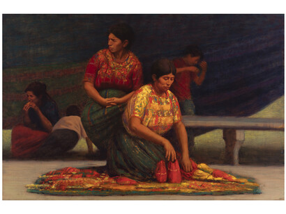 Elias Rivera, Chi Chi Castenango, 1993, oil on canvas, 48x72 inches. Courtesy of LewAllen Galleries