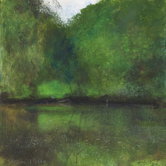 Kurt Jackson, Green, l’Isle, July 2011, acrylic on board, 20 x 20 cm, © Kurt Jackson 2014