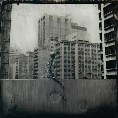 Gavin Au, Still sitting on the wall 5, 2011, Wet Plate Collodion Positive, 54.5 x 54.5 cm (21½ x 21½ in)