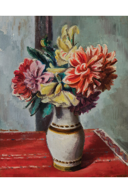 Eugene Speicher, Untitled (Peony Still Life), n.d., Oil on canvas, 16 x 19 ½ in. Samuel Dorsky Museum of Art, Promised Gift of Douglas C. James. Photo: Bob Wagner