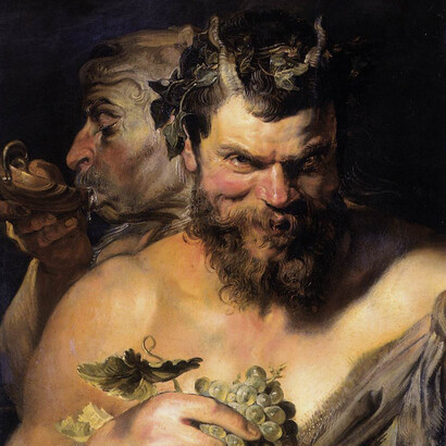 Peter Paul Rubens, Dos sátiros (detalle)