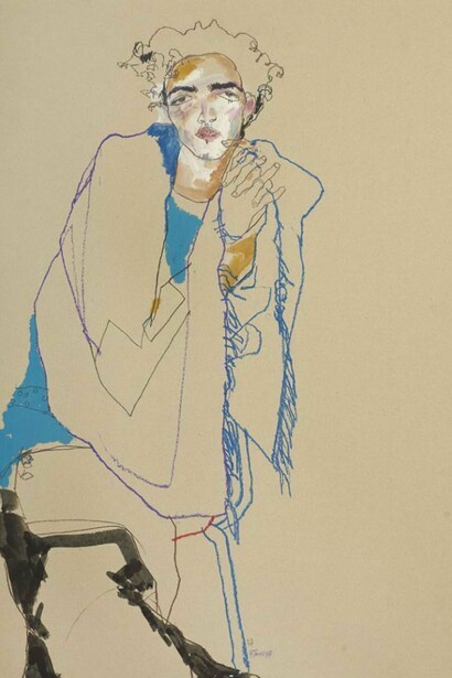 Howard Tangye, Zac, mixed media on board, 84 cm x 59 cm, 2005