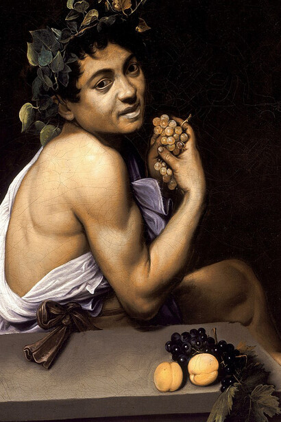 Caravaggio, "Il Bacchino malato", (1593-94). Al centro delle controversie di un tempo, c’era l’ambiguità sessuale delle figure da lui dipinte. Giovani maschi effeminati che, oggi, non desterebbero nessun problema alla vista