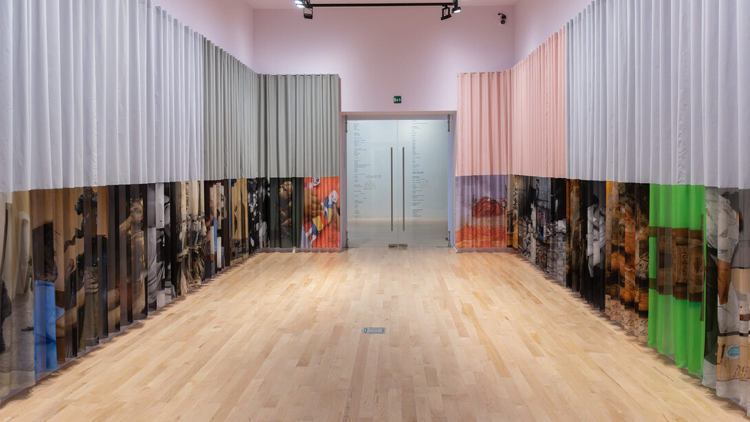 Fabienne Hess, Lo invisible y sus tramas, vista de exhibición. Cortesía del Museo Amparo