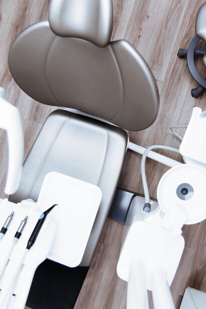Chair and dental supplies for check up