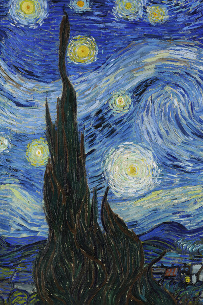 Vincent van Gogh, Starry Night, detail
