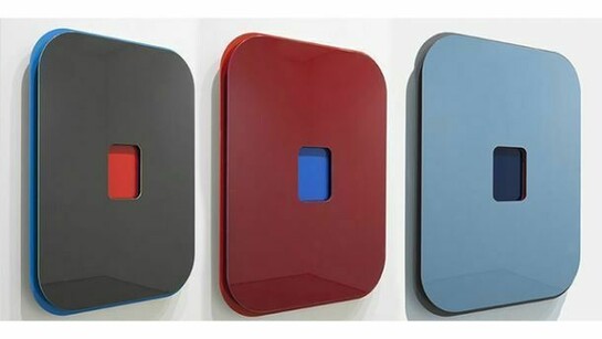Gregory Johnston, Tableau Vivant series, Enamel on aluminum , 2014, 40 x 30 x 3.5 inches each