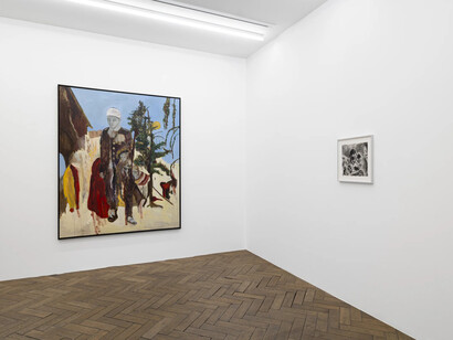 Uwe Wittwer, La cloche dans la forêt, vue d'exposition. Avec l'aimable autorisation de la Galerie Peter Kilchmann