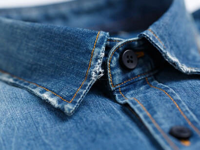 Denim shirt on display, embodying timeless, laid-back style