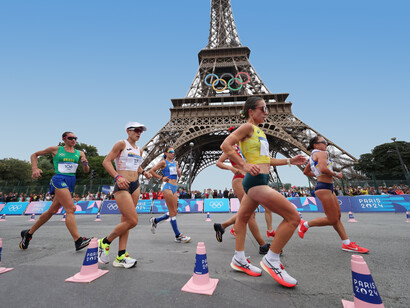 Atletas compitiendo en la edición de 2024 de los Juegos Olímpicos, celebrados en París, Francia