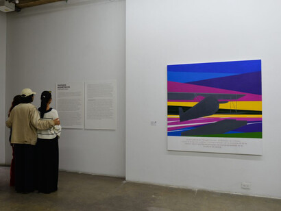 Javier Murillo Tulande, Tratados geométricos, vista de exhibición. Cortesía de Espacio El Dorado