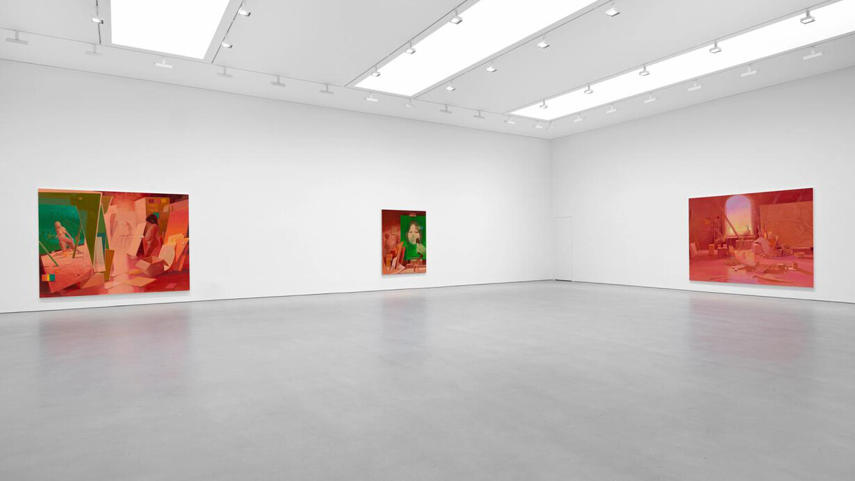 Lisa Yuskavage, Drawings, exhibition view. Courtesy of David Zwirner Gallery