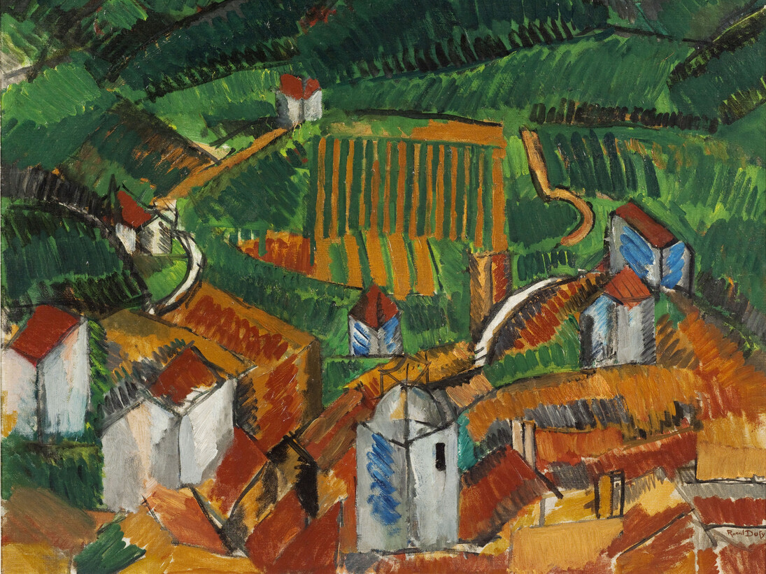 Raoul Dufy, Paisaje de Vence, 1908, óleo sobre lienzo, 65 x 81 cm. Musée d'Art moderne de la Ville de Paris, Paris ©Raoul Dufy / VEGAP / Madrid, 2015