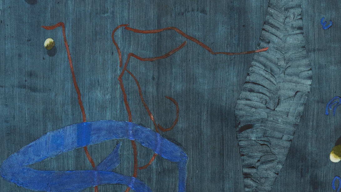 Clare Grill, Toll (detail), 2023, oil on linen, 64x48 inches. Courtesy the artist and Derek Eller Gallery