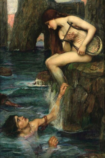 John William Waterhouse; La sirena, 1900 (detalle)