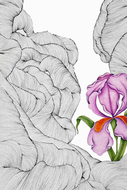 Sameh Khalatbari, Veins of sorrow no. 5 (detail), 2026. Courtesy of Modernism Inc.