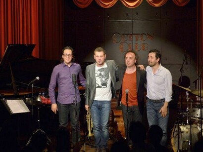 Lorenzo Tucci with Fabrizio Bosso Quartet © Y. Yoneda and Cotton Club Japan  
