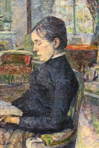 Henri de Toulouse-Lautrec, "La contessa Adèle de Toulouse-Lautrec nel soggiorno del castello di Malromé", 1883/86, Musée Toulouse-Lautrec