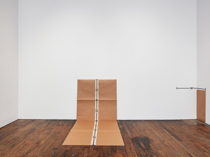 Mel Bochner, 48″ standards, exhibition view. Courtesy of Peter Freeman, Inc.