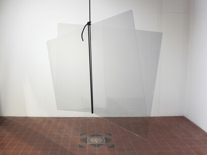 Ben Woodeson, It's All Good Fun, 2012, Sheet glass and rope, Image courtesy of the artist