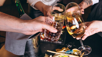 A group of friends having a toast