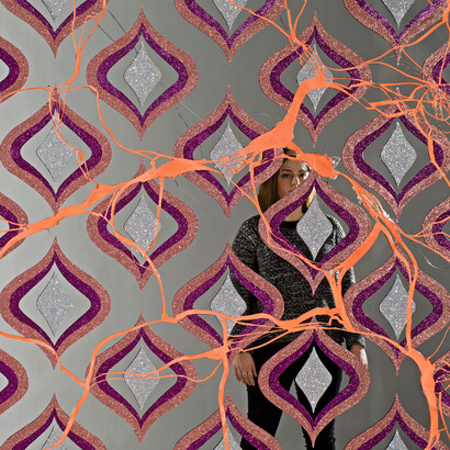 Carlos Rolón/Dzine, Untitled (BW #001), 2014, Mirror and resin on aluminium panel, 157.5 x 157.5 cm (62 x 62 in)