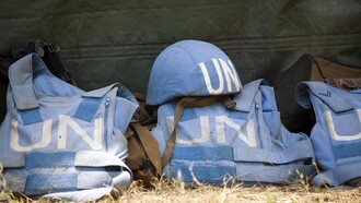The blue helmets