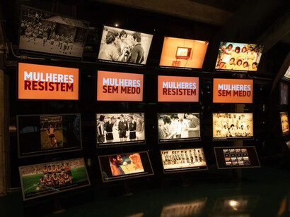 Exposición permanente del Museo del Fútbol, vista de la exhibición. Cortesía del Museo del Fútbol