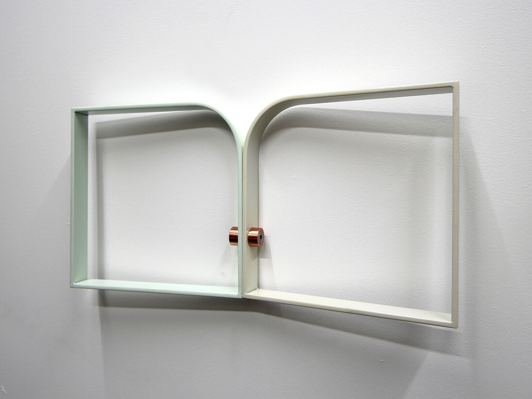 After you Left, Mark Davey, 2015
Painted steel and copper, 22 cm x 42 cm. Courtesy of the artist and The RYDER Projects, London
