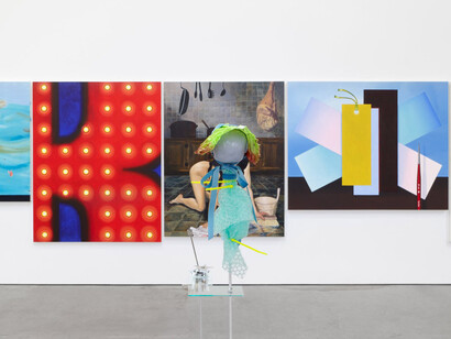 Installation view, Naoki Sutter-Shudo, End of Thinking Capacity, 2024. Courtesy of Gaga & Reena Spaulings LA