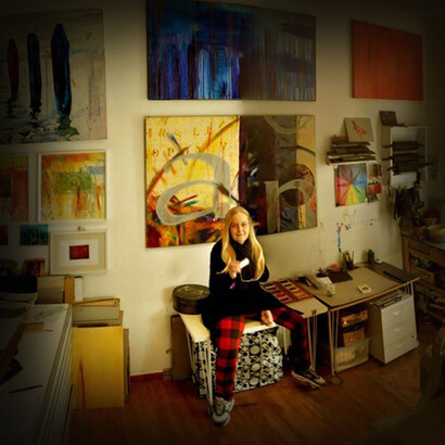 Pilar Dominguez en su estudio