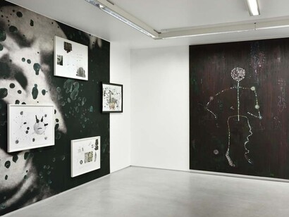 Moi qui adore Barnett Newman, on peut dire qu'on en est loin, Exhibition view. Courtesy of Galerie Christophe Gaillard