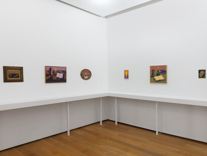 Salvo, Arrivare in tempo [Arriving on time], exhibition view. Courtesy of Pinacoteca Agnelli