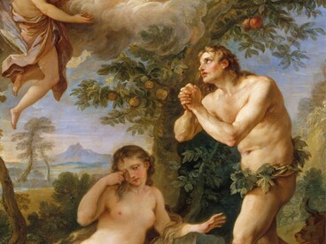 La reprensión de Adán y Eva, Charles-Joseph Natoire, 1740. Esta obra ilustra el núcleo de la humanización analizado en el texto: el momento en que la naturaleza es interpelada por la cultura