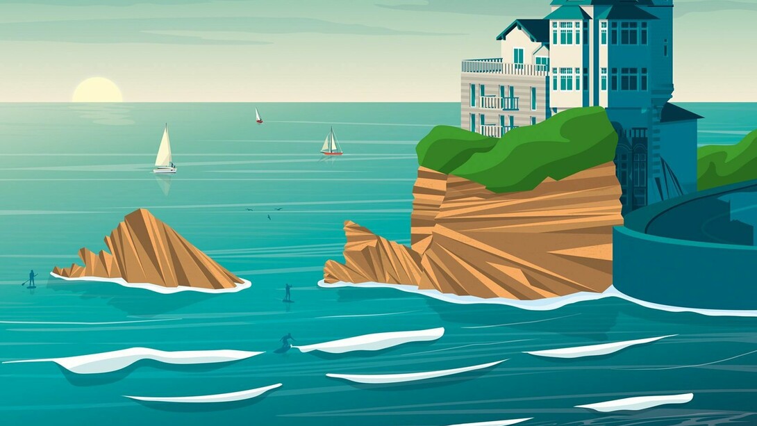 Postal de Biarritz