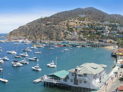 Veduta della baia di Santa Catilina, Los Angeles, USA