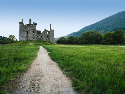 Castelo de Kilchurn, construído no século XV na Escócia