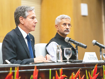 Secretary of State Antony J. Blinken holds a joint press availability with Indian External Affairs Minister Dr. Subrahmanyam Jaishankar, in New Delhi, India on July 28, 2021