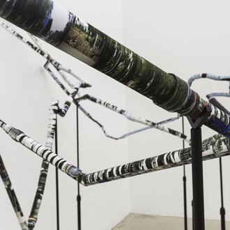 Guo Hongwei, The Path of the Metaphorist, PVC pipes and digital inkjet photo collage