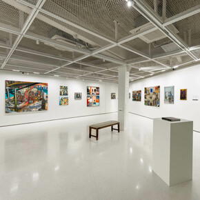 Sudhir Patwardhan, Cities. Built, broken, exhibition view. Courtesy of Vadehra Art Gallery