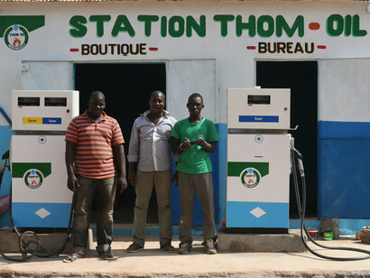 Estación de servicio en Mali