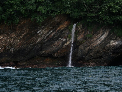 Water fall at Don Pedro to the north of Macuro, Caribbean coast of Paria