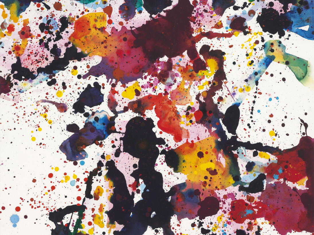 Sam Francis, Untitled, 1973, Acrylic on paper, 116,2 x 78,7 cm, 45,7 x 31 in, Courtesy Opera Gallery