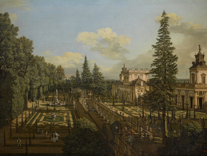 Bernardo Bellotto, Il Palazzo di Wilanòw dal giardino, 1777. Olio su tela, 117 x 164 cm. The Royal Castle in Warsaw Museum (ZKW/460) Foto di Andrzej Ring, Lech Sandzewicz