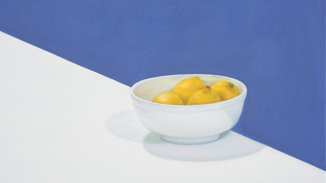 Craig Wylie, A Rush to The Edge (After Ellsworth Kelly), Oil on linen, 16 × 20 in (40.6 x 50.8 cm)