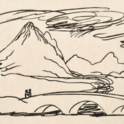 Franz Gertsch, Hochtal (Begegnung), 1957, 1997. Couretsy of Museum Franz Gertsch