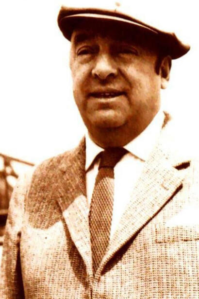 Neruda y su inseparable gorra