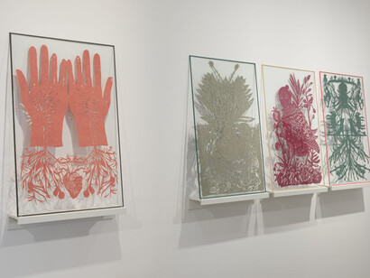 Various artists, Relational routes, exhibition view. Courtesy of Lucia Mendoza